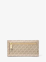 Carson Large Metallic Signature Logo Wallet