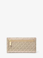Carson Large Metallic Signature Logo Wallet
