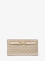 Carson Large Metallic Signature Logo Wallet