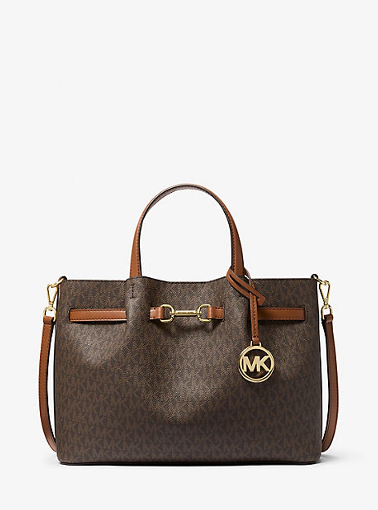 Carson Medium Signature Logo Satchel