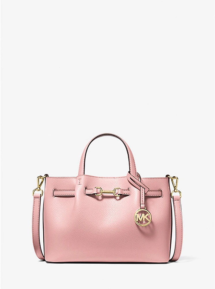 Bolso satchel Carson pequeño de piel granulado