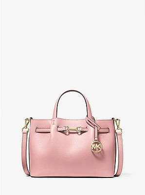 Bolso satchel Carson pequeño de piel granulado