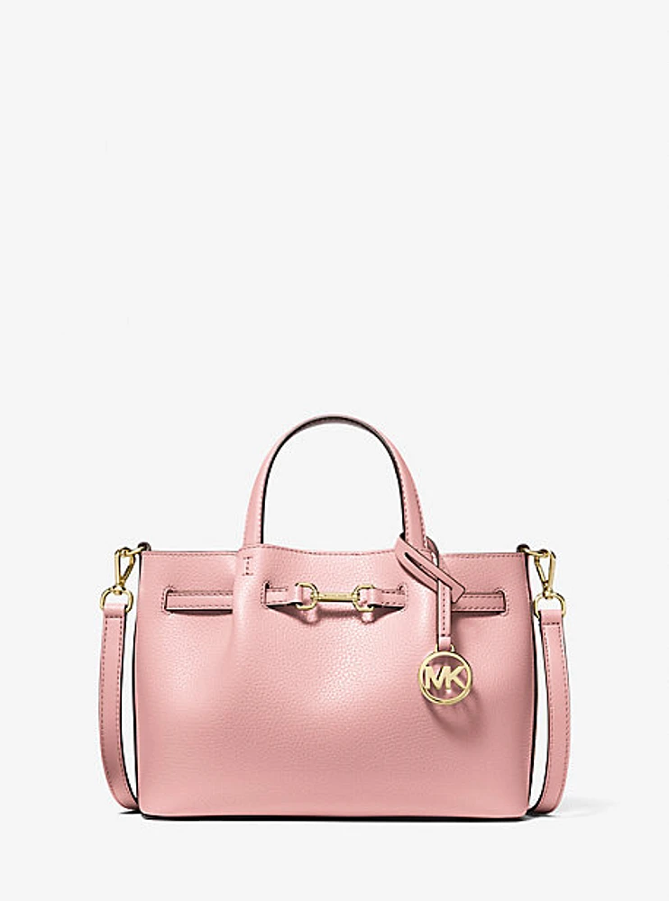 Carson Small Pebbled Leather Satchel
