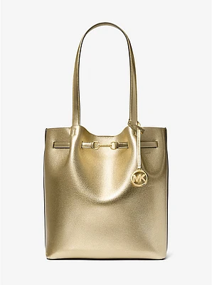 Carson Large Metallic Leather Shoulder Bag