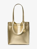 Carson Large Metallic Leather Shoulder Bag