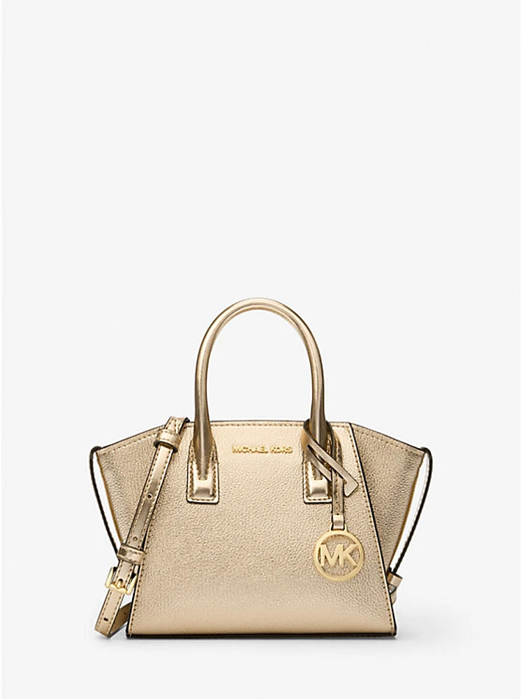 Bolso satchel Avril extrapequeño de piel metalizada