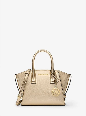 Bolso satchel Avril extrapequeño de piel metalizada