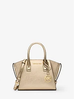 Bolso satchel Avril extrapequeño de piel metalizada