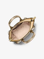 Avril Extra-Small Metallic Leather Satchel