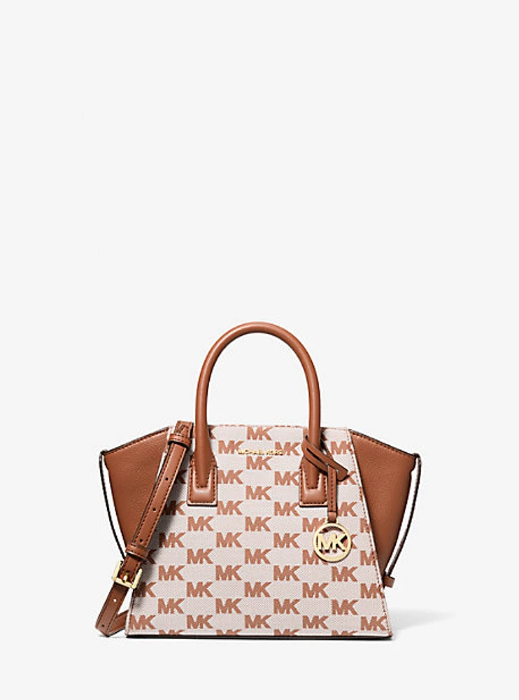 Avril Small Signature Logo Jacquard Satchel