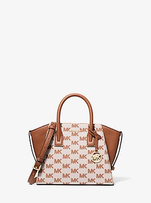 Avril Small Signature Logo Jacquard Satchel