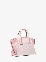 Avril Small Signature Logo Jacquard Satchel
