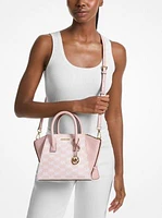 Avril Small Signature Logo Jacquard Satchel