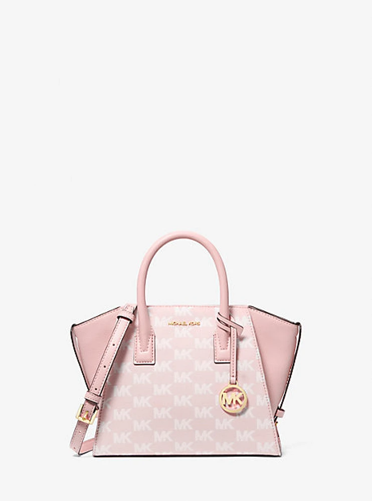 Avril Small Signature Logo Jacquard Satchel