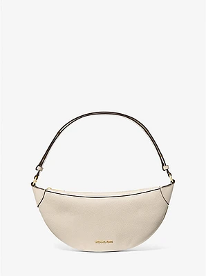 Hollis Medium 2-in-1 Pebbled Leather and Logo Jacquard Shoulder Bag