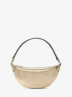 Hollis Medium 2-in-1 Metallic Leather and Logo Jacquard Shoulder Bag