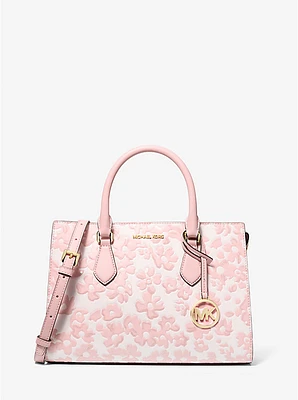Bolso satchel Sheila mediano con lentejuelas florales