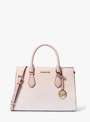Bolso satchel Sheila mediano ombré con logotipo de la marca