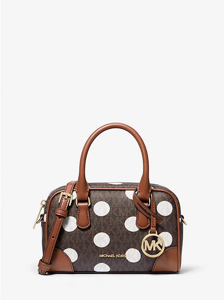 Thompson Extra-Small Polka Dot Signature Logo Satchel