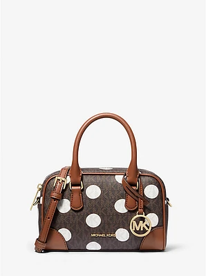Thompson Extra-Small Polka Dot Signature Logo Satchel