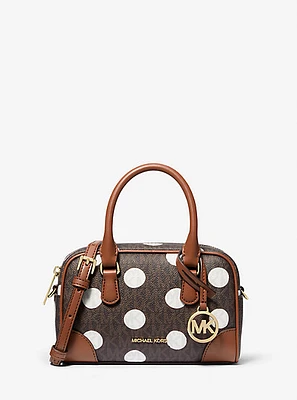 Thompson Extra-Small Polka Dot Signature Logo Satchel