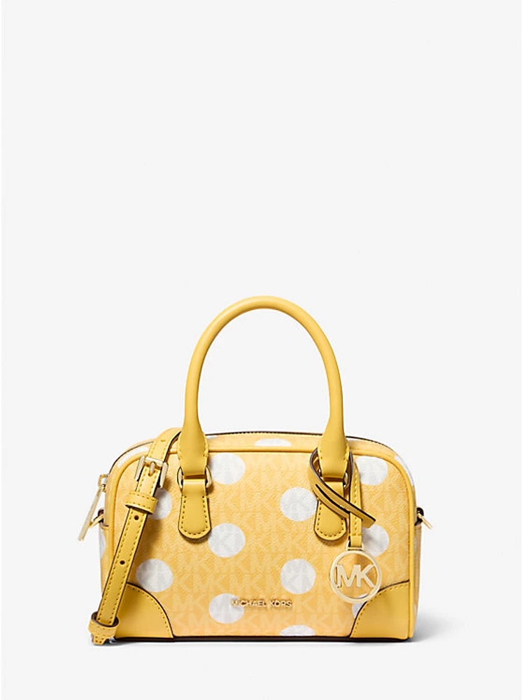 Thompson Extra-Small Polka Dot Signature Logo Satchel