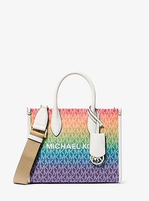 Mirella Small Rainbow Signature Logo Crossbody Bag