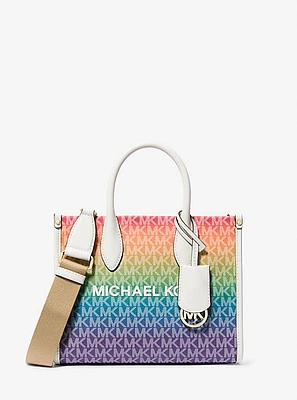 Mirella Small Rainbow Signature Logo Crossbody Bag