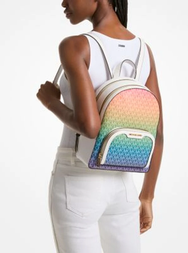 Jaycee Medium Rainbow Signature Logo Backpack