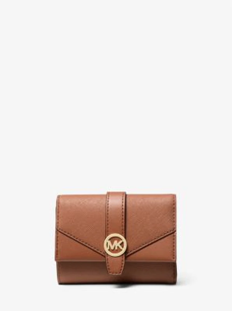 Greenwich Medium Saffiano Leather Trifold Wallet