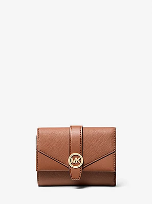 Greenwich Medium Saffiano Leather Trifold Wallet