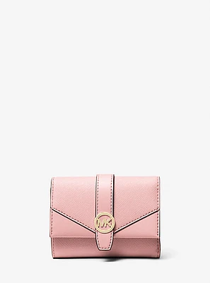 Greenwich Medium Saffiano Leather Trifold Wallet