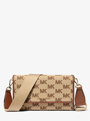 Jet Set Large Logo Jacquard Crossbody Bag