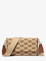 Jet Set Large Logo Jacquard Crossbody Bag