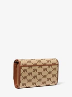 Jet Set Large Logo Jacquard Crossbody Bag