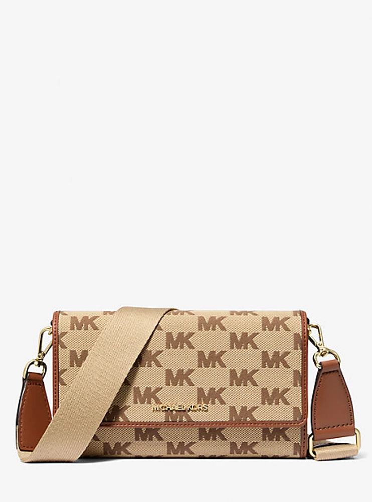 Jet Set Large Logo Jacquard Crossbody Bag