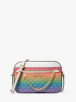 Jet Set Large Rainbow Signature Logo Crossbody Bag