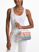 Jet Set Large Rainbow Signature Logo Crossbody Bag