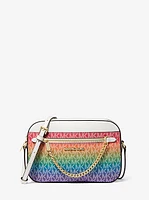 Jet Set Large Rainbow Signature Logo Crossbody Bag