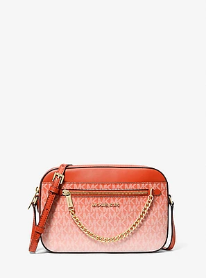 Jet Set Large Ombré Signature Logo Crossbody Bag