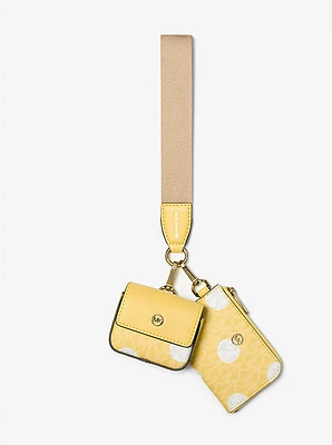 Pulsera con doble funda Jet Set de lunares logotipo la marca