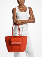 Jet Set 2-in-1 Pebbled Leather and Logo Tote Bag