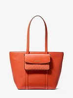 Jet Set 2-in-1 Pebbled Leather and Logo Tote Bag