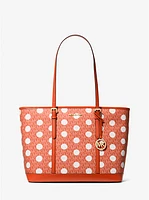 Jet Set Large Polka Dot Signature Logo Tote Bag