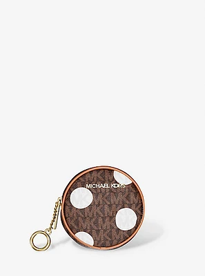 Jet Set Small Polka Dot Signature Logo Coin Pouch