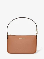 Jet Set Small Pebbled Leather Convertible Wristlet