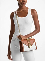 Whitney Medium Two-Tone Studded Convertible Crossbody Bag