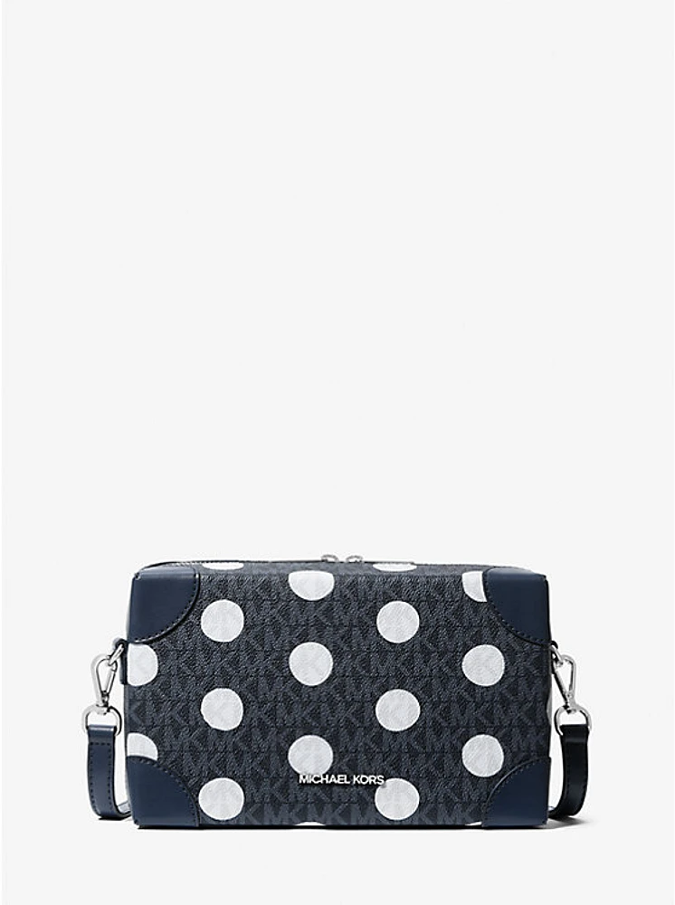 Jeanie Small Polka Dot Signature Logo Trunk Crossbody Bag