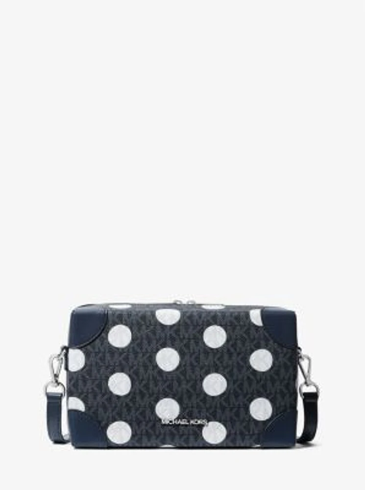 Jeanie Small Polka Dot Signature Logo Trunk Crossbody Bag