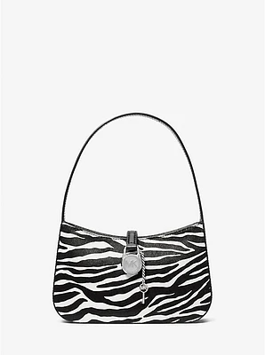 Lyra Small Zebra Print Calf Hair Pochette